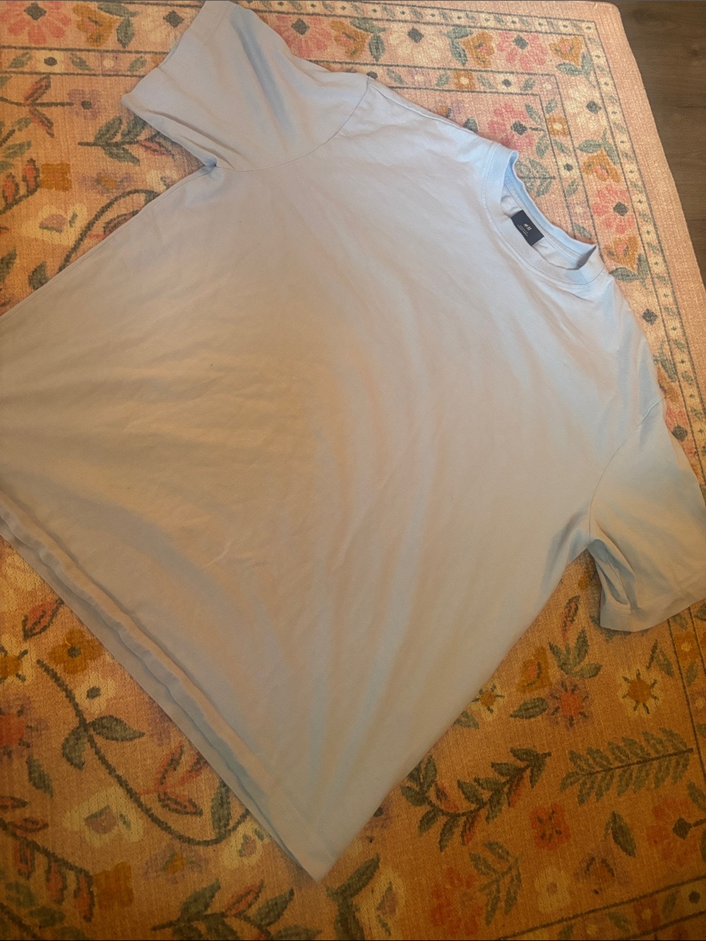 H&M Pale Blue Short Sleeve Crew Neck Tee-oversized